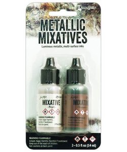 Ranger Alcohol Ink Metallic Mixatives, Pearl & Copper, 2x14ml