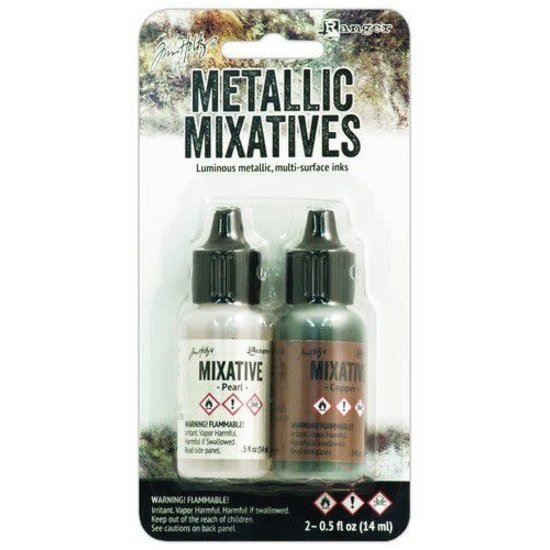 Ranger Ranger Alcohol Ink Metallic Mixatives, Pearl & Copper, 2x14ml