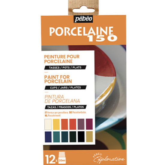 Pebeo Pebeo Porcelaine  150 Porseleinverf Exploration set Nr. 1 12x20 ml