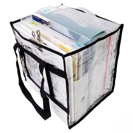 Totally-Tiffany Totally Tiffany Lois Tote bag Transparant EZ2Organize opbergsysteem 33x33x25,4 cm