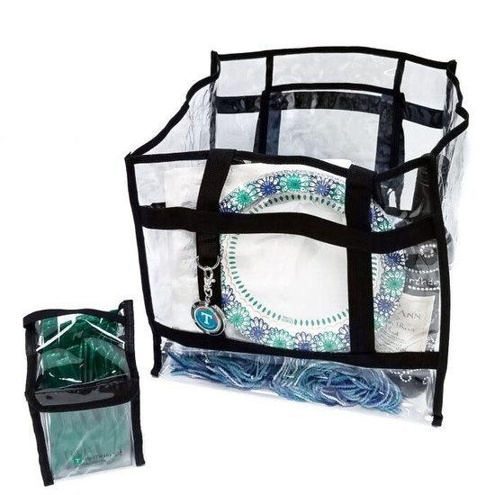 Totally-Tiffany Totally Tiffany Lois Tote bag Transparant EZ2Organize opbergsysteem 33x33x25,4 cm