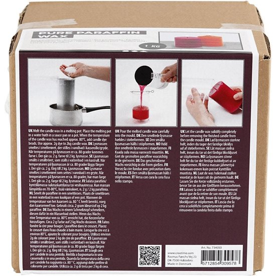 Creotime Paraffine kaarsen was 1 kg.