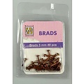 Nellie's Choice Brads Splitpennen Nellie's Choice Floral 3 mm. 40 st. Wit