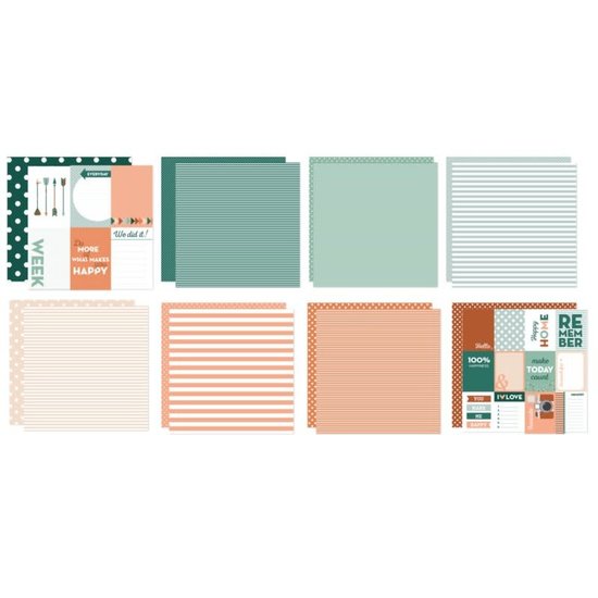 Joy Crafts Noor Design designpapier  Dots&Stripes 30,5x30,5 cm. 16 double sided sheets