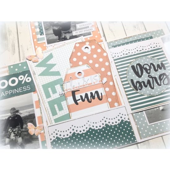 Joy Crafts Noor Design designpapier  Dots&Stripes 30,5x30,5 cm. 16 double sided sheets