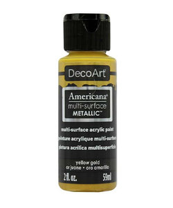 DecoArt Multi-surface acrylics Metallics 59ml Yellow Gold