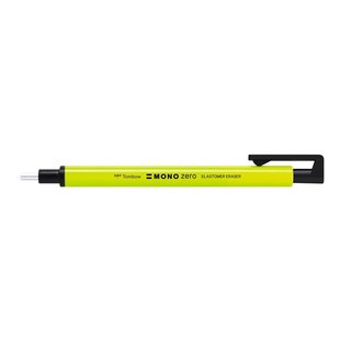 Tombow Mono Zero Precisie gum rond, stift 2,3 mm. Neon Geel