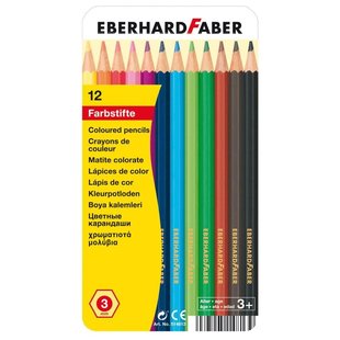 Eberhard Faber Kleurpotloden Classic metaaletui, 12 st.