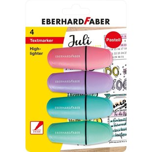 Eberhard Faber Markeerstift mini, kaart 4 stuks assorti