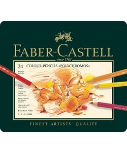 Faber-Castell Polychromos Kleurpotloden Blik etui, 24 st.