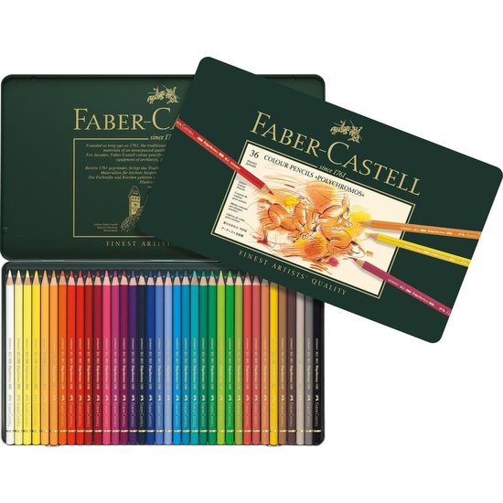 Faber Castell Faber-Castell Polychromos Kleurpotloden Blik etui, 36 st.