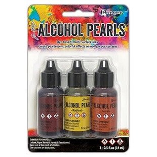 Ranger Alcohol ink Pearls Kit #5 3 x14ml Intense, Radiant, Scorch