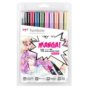 Tombow ABT set van 10 MANGA2 Shojo