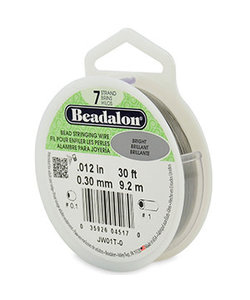 Beadalon Rijgdraad 7 draads 0.30mm Bright Stainless Steel 9,2mtr.