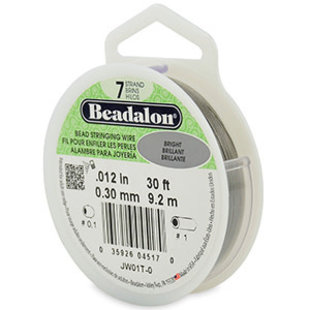 Beadalon Rijgdraad 7 draads 0.30mm Bright Stainless Steel 9,2mtr.