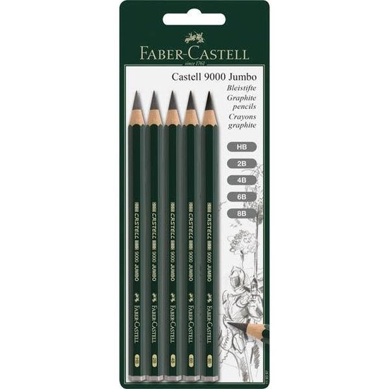 Faber Castell Faber Castell 9000 Jumbo Potloden Set HB-8B 6st