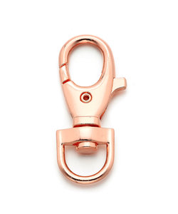 Metalen Sleutelhanger Sluiting 50x22mm Rosé goud