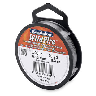 Beadalon Wildfire wire 0.15mm 18,3 mtr. Grijs