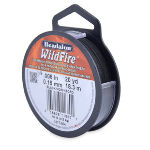 Beadalon Wildfire wire 0.15mm 18,3 mtr. Zwart