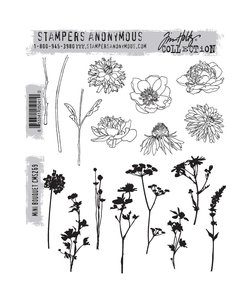 Tim Holtz Cling Stamp Mini Bouquet