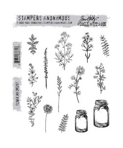 Tim Holtz Cling Stamp Flower Jar