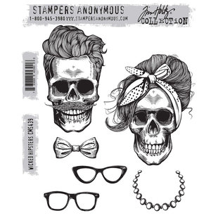 Tim Holtz Cling Stamp Wicked Hipsters