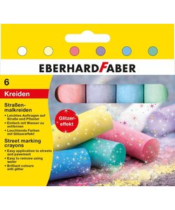 Eberhard Faber Stoepkrijt 6 Glitterkleuren