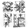 Tim Holtz Tim Holtz Cling Stamp Halloween Blueprint