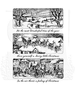 Tim Holtz Cling Stamp Holiday Scenes
