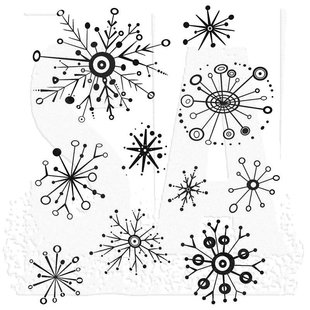 Tim Holtz Cling Stamp Retro Flakes