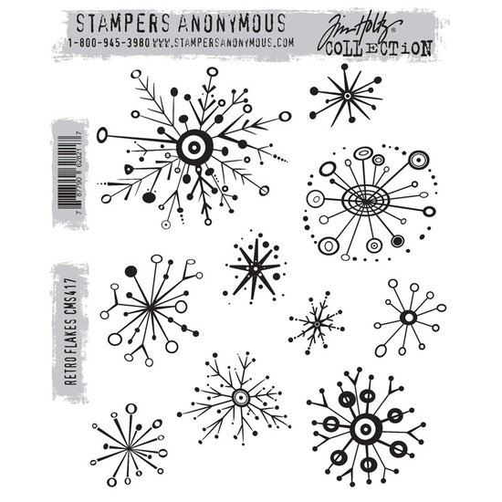Tim Holtz Tim Holtz Cling Stamp Retro Flakes