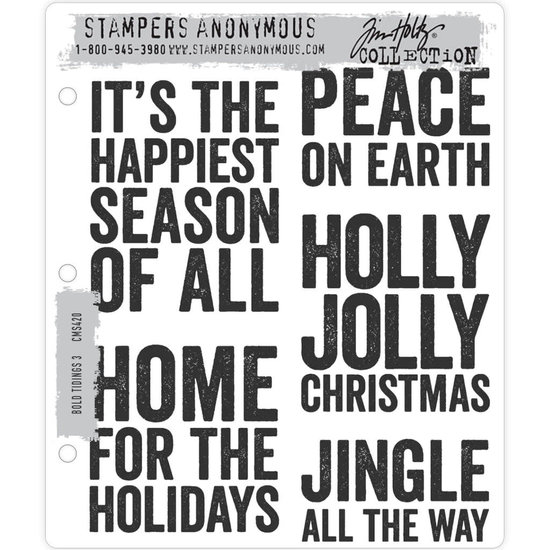 Tim Holtz Tim Holtz Cling Stamp Bold Tidings #3