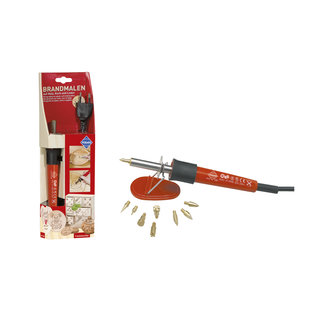 Pebaro Pyrography houtbrand set incl. 9 opzetstukken