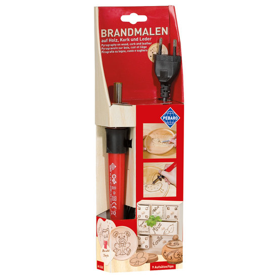 Pebaro Pebaro Pyrography Houtbrander set incl. 9 opzetstukken