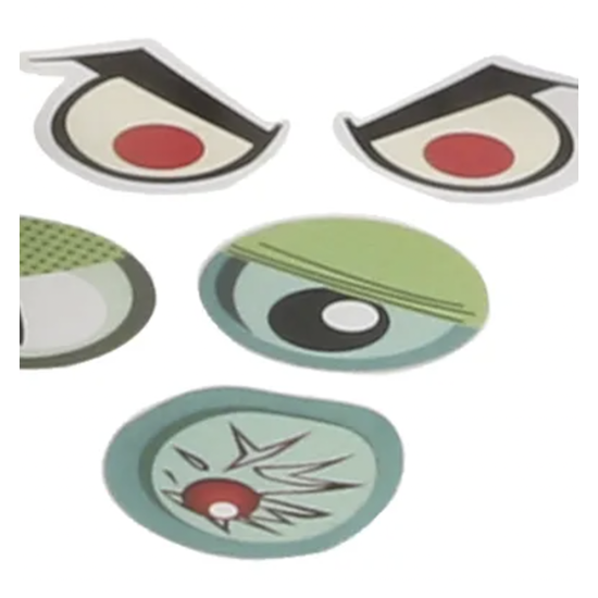 Creotime Stickers op rol 2000st Ogen en Snorren