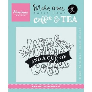 Marianne Design Karin Joan Clear Stamp Quote You and me and a Cup of coffee