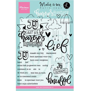 Marianne Design Karin Joan Clear Stamp Hartjes regen