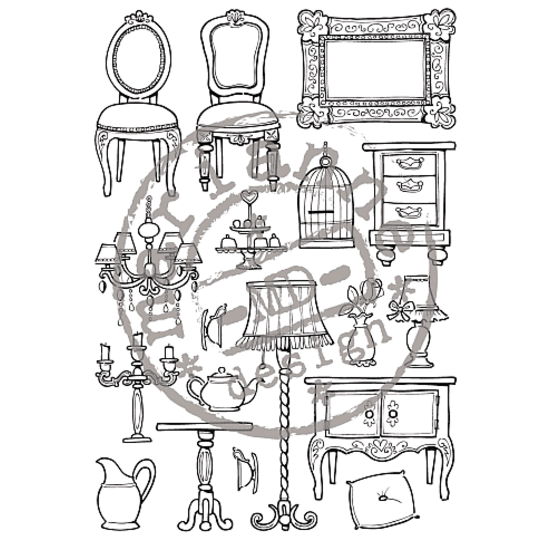 Marianne Design Marianne Design Eline's Clear Stamps Doll house