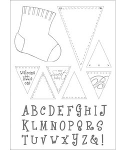 Marianne Design Eline's Clear Stamps Baby vlaggetjes