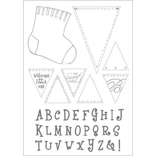 Marianne Design Eline's Clear Stamps Baby vlaggetjes