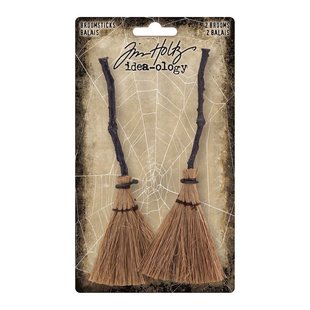Tim Holtz Idea-Ology Brooms Halloween 2 pcs.