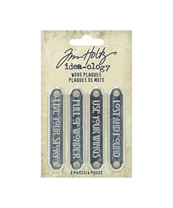 Tim Holtz Idea-Ology Word Plaques 4 pcs.