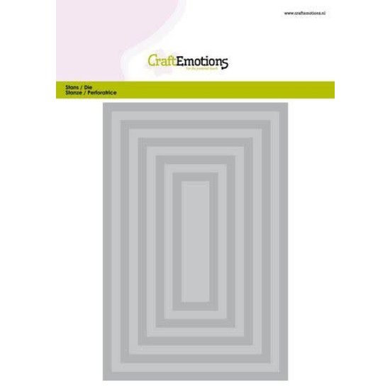 CraftEmotions CraftEmotions Big Nesting Die - Rechthoeken Card 150x160 - 1,5x6,5 10 Stuks