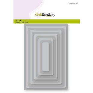 CraftEmotions Big Nesting Die - Rechthoeken Afgeronde hoeken card 150x160 - 1,5x6,5 10 St