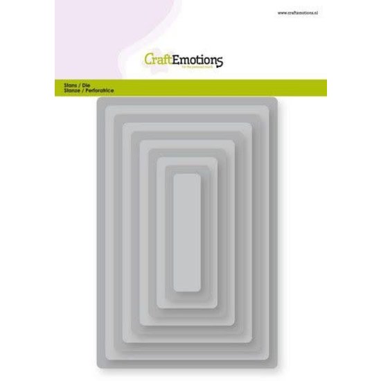 CraftEmotions CraftEmotions Big Nesting Die - Rechthoeken Afgeronde hoeken card 150x160 - 1,5x6,5 10 St