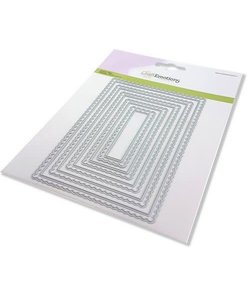 CraftEmotions Big Nesting Die - Rechthoek Scalop Card 150x160 -  8 x15 10st