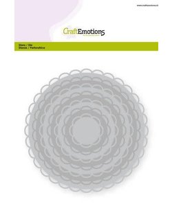 CraftEmotions Big Nesting Die - Cirkels Scalop XL Open Card 150x160 - 3,6-13,0 7st