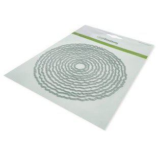 CraftEmotions Big Nesting Die - Cirkels Deckle Card 150x160 - 1,7x13,2 13st