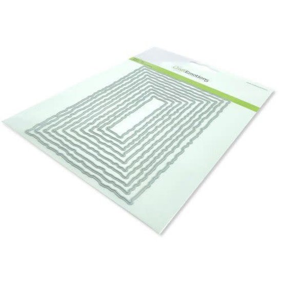 CraftEmotions CraftEmotions Big Nesting Die - Rechthoeken Deckle Card 150x160 - 1,5x10 10st