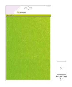 Craftemotions glitterpapier niet zelfklevend 5 vel A4 120g Neon Groen